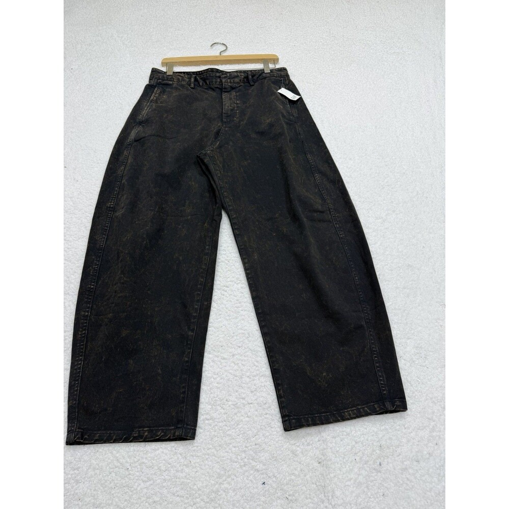 Gap Jeans Pants Black Acid Wash High Rise Ultra Soft Horseshoe Y2K Boho 10 NWT